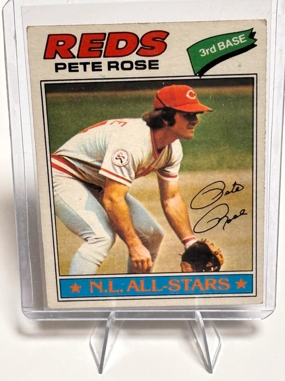 Topps 1977 Pete Rose #450 Cincinnati Reds MLB Vintage Baseball Base Set Card